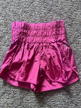 Free People Movement Women’s High-Waist Pink Athletic Shorts - small